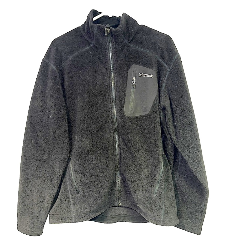 Marmot Black Warmlight Mens Fleece Full‎ Zip Jacket Size: L